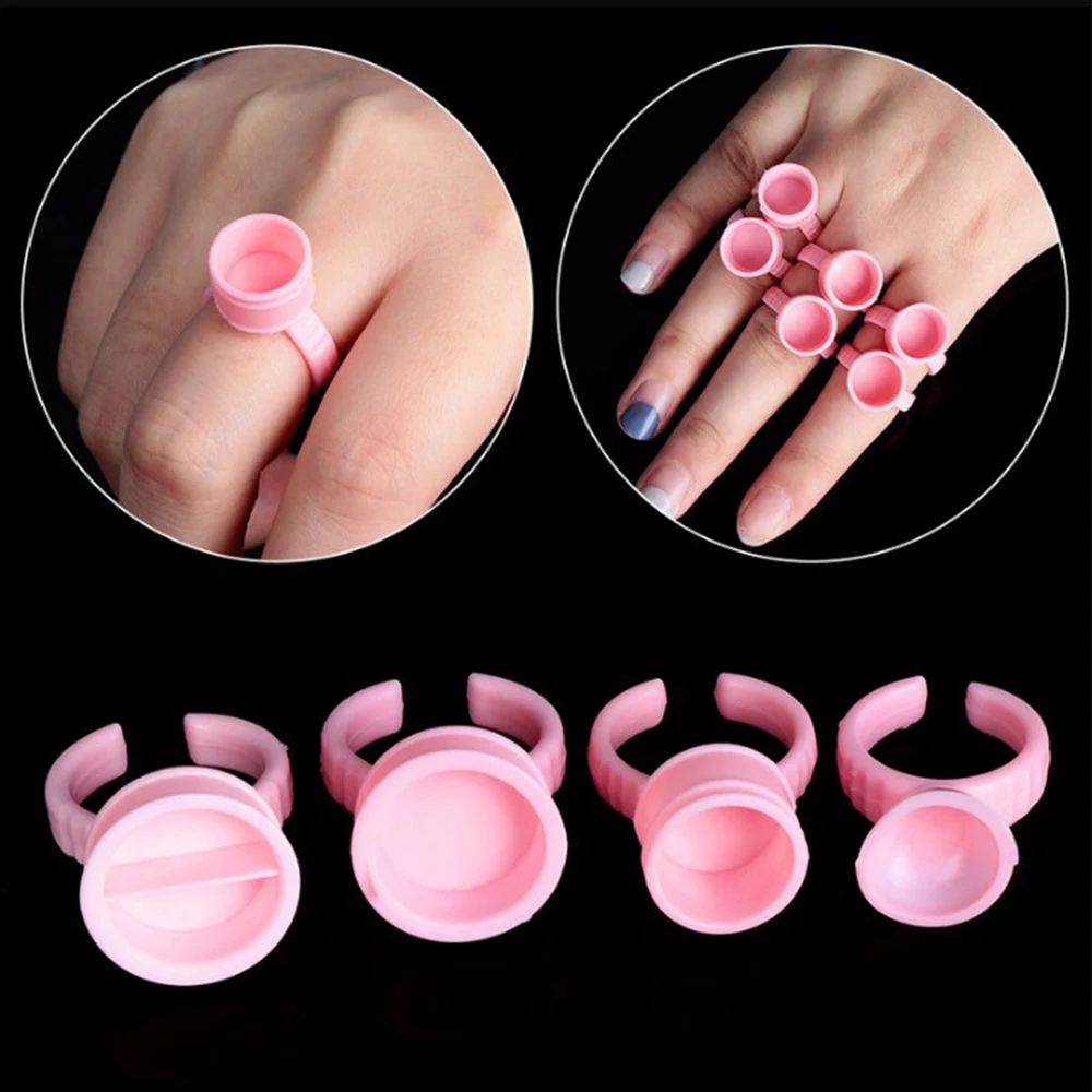 100 шт одноразовый контейнер для клея кольца пигменты тату чернила кольцо