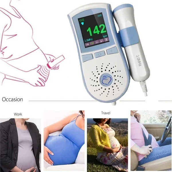 Фетальный доплер для няни беременlcd дисплей портативный монитор сердечного