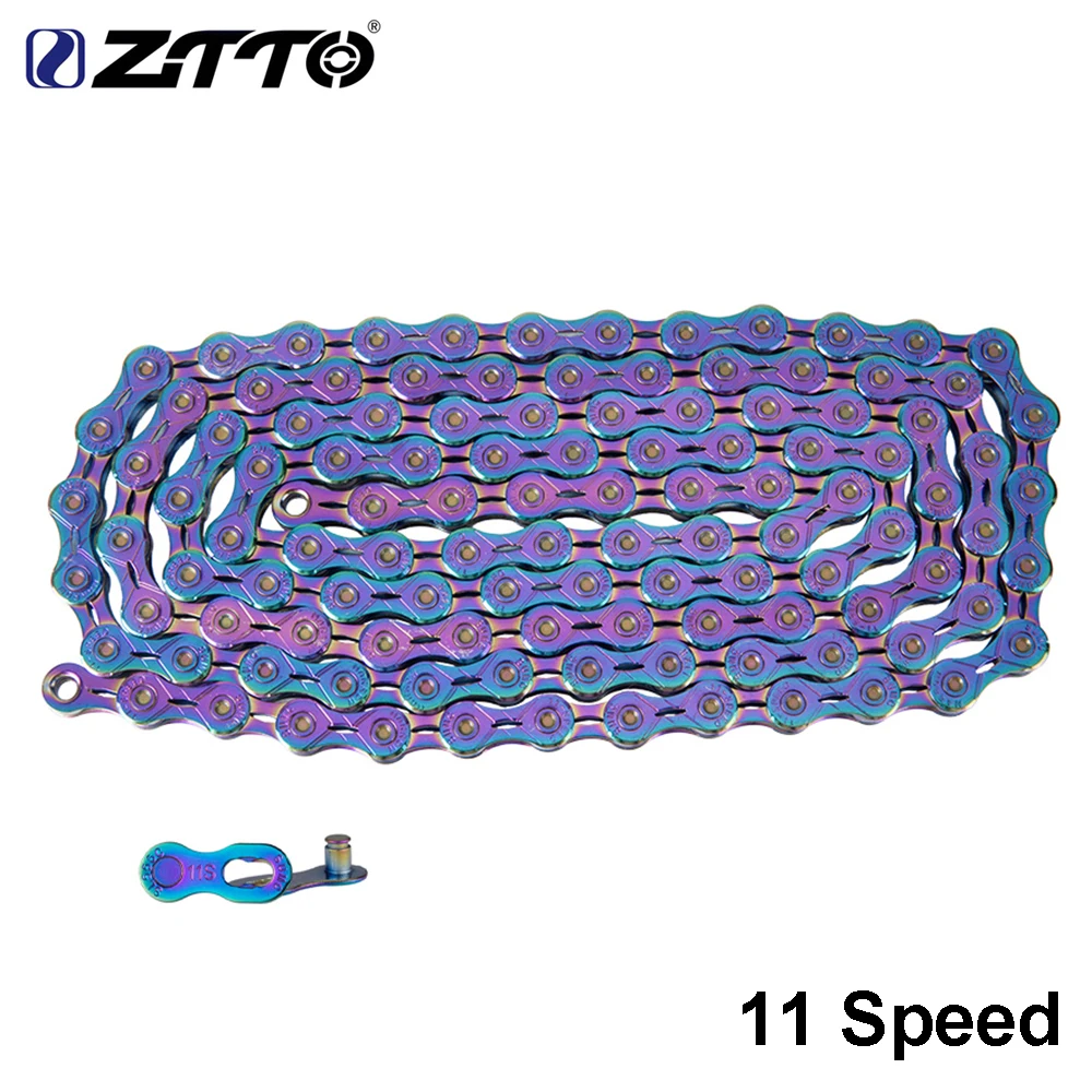 Велосипедная цепь ZTTO 11 скоростей яркая для однообъективного зеркального