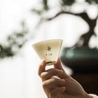 Белая керамическая чайная чашка Dehua Suet из нефрита, семейная чайная чашка, набор кунг-фу NO.YZ114
