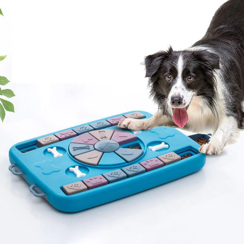 

Dog Puzzle Toys Turntable Slow Feeder Educational Toy Interactive Food Bowl Slowly Eating Bowl Pet Cat Dogs Training Game