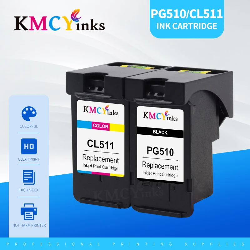 Сменный чернильный картридж KMCYinks pg510 cl511 для Canon pg 510 cl 511 Pixma mp250 mp280 IP2700 MP240 MP270 MP480