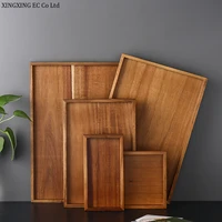 japanese tableware rectangular acacia wooden tray living room dining table storage tea tray household fruit dessert display tray