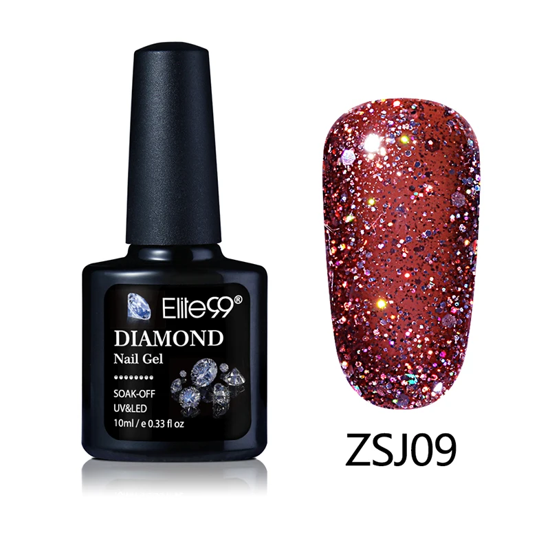 ZSJ09 Elite99 термальный ультратонкий блеск 3 цвета личная гигиена меняющийся цвет Снежинка температурный гель для изменения цвета ногтей - Цвет: ZSJ09