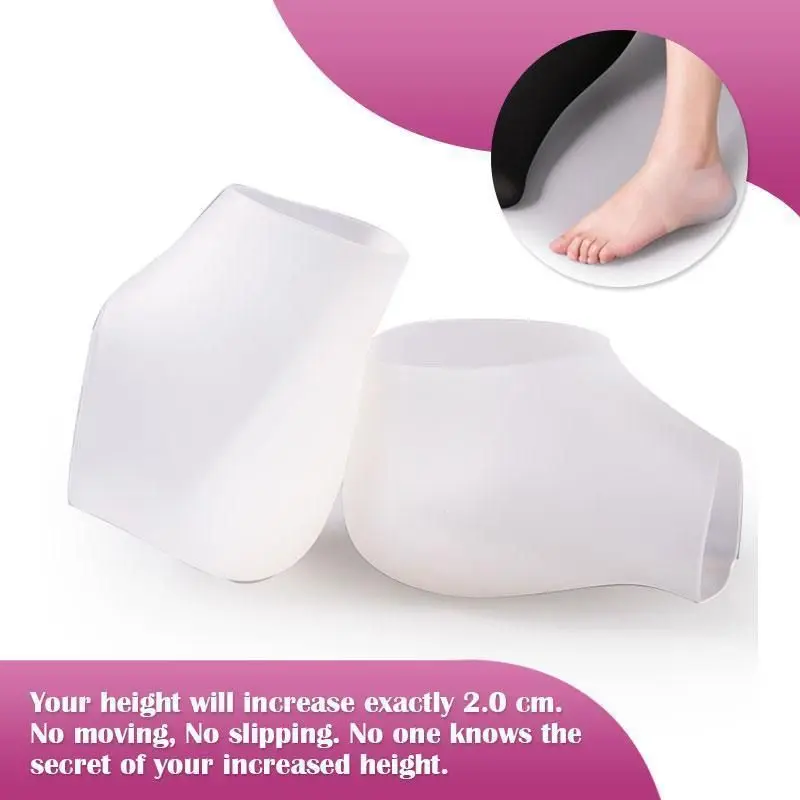 Силиконовые невидимые внутренние стельки для подъема увеличивающие носки