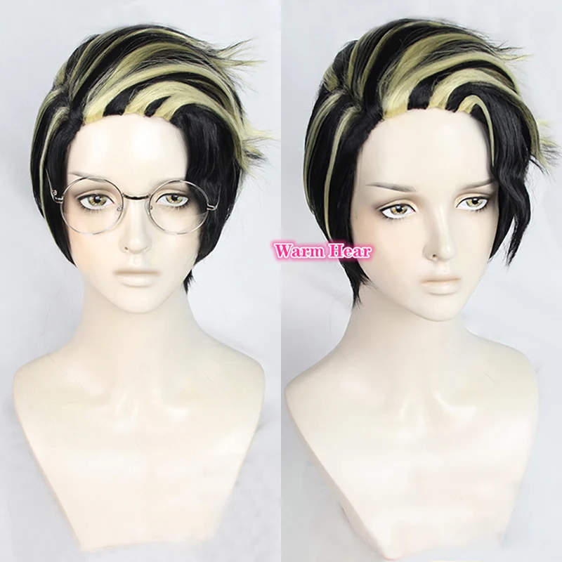 Парик для косплея из аниме Токио термостойкий синтетический темный молочный