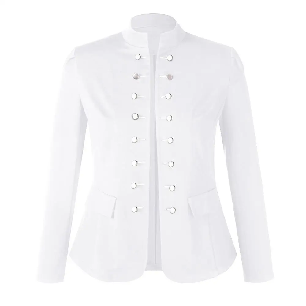 Зимнее теплое пальто Винтаж для женщин пиджак-фрак двубортный костюм S-2XL