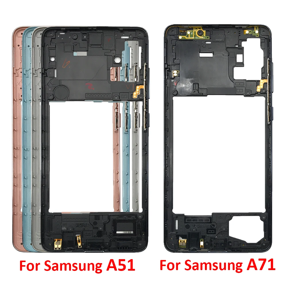 

Новая средняя рамка средняя пластина для Samsung Galaxy A51 A515 A515F A71 A715 A715F A20 A30 A50 Замена