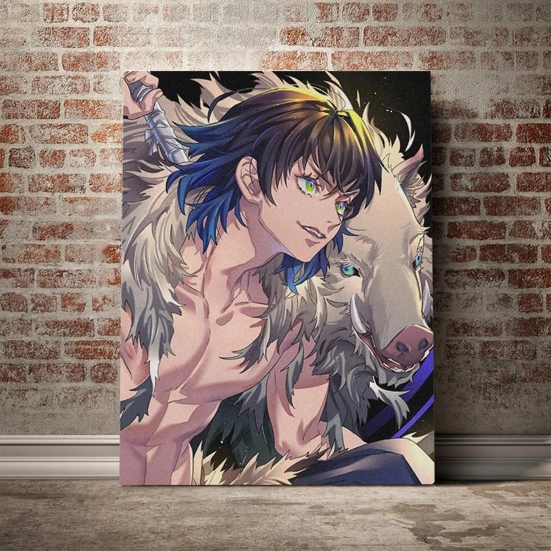 

Inosuke Hashibira Kimetsu No Yaiba Anime Hd Print Canvas Painting Wall Art Poster Living Room Bedroom Modular Picture Home Decor