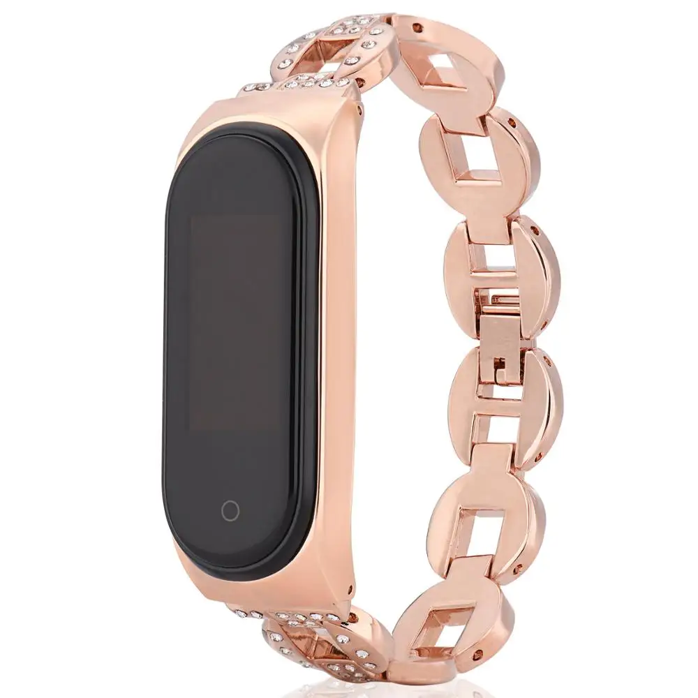 Ремешок для часов из нержавеющей стали mi band 4 3 спортивный ремешок mi3 аксессуары