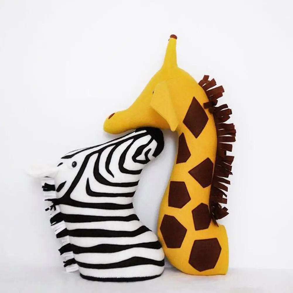 

Animal Head Wall Decor Elephant Zebra Giraffe Bear Tiger Head Toys For Kids Baby Room Wall Hangings Mounted Home Decor