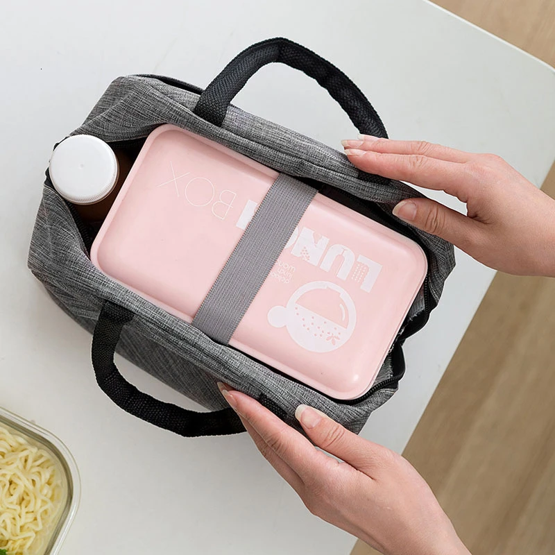 Portable Insulated Lunch Tote Food Bag Bento Pouch Waterproof For Women Thermal Picnic School Box | Багаж и сумки