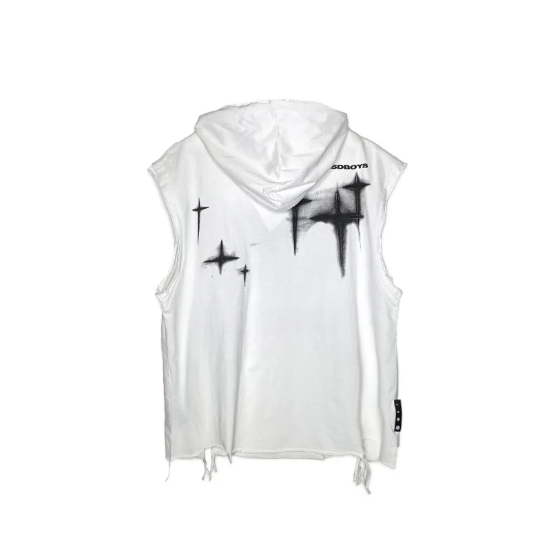

UNCLEDONJM Men tank tops men clothing vest hoodie HIP HOP workout clothes for men graphic vest mens ripped top men vests LSD94