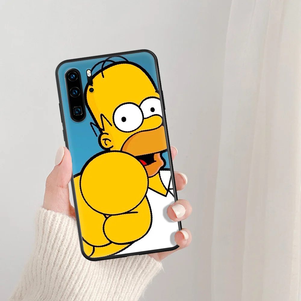

Funny Homer J.Simpson Phone Case For Huawei P Mate Smart 10 20 30 40 Lite Z 2019 Pro black Etui Pretty Cell 3D Waterproof Tpu