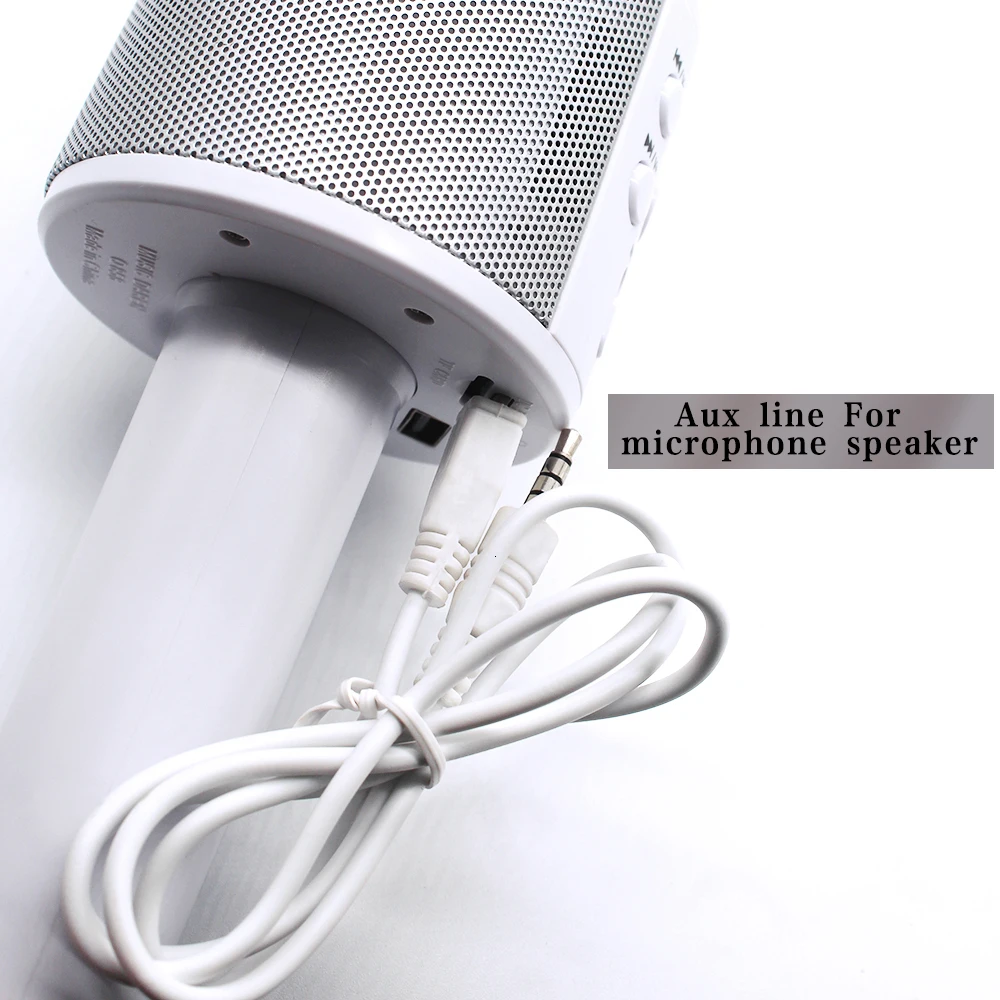 WS858 Bluetooth беспроводной микрофон для караоке AUX line/Micro USB зарядный кабель/пенный(мягкий) микрофон Чехлы/Чехол для микрофона