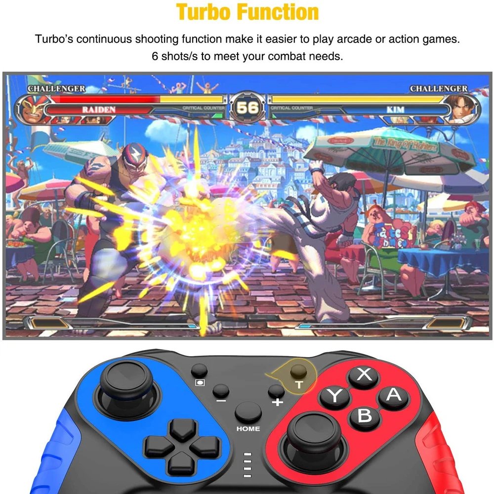 Беспроводной переключатель контроллер WUIYBN геймпад Bluetooth джойстик для Nintendo Switch PC