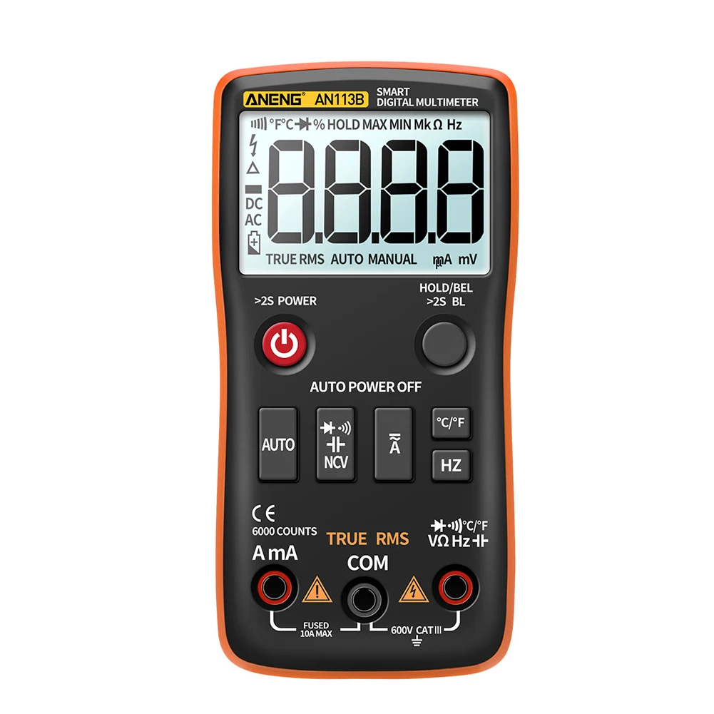 

Auto Range Electrician Voltage Current Measuring Tools Digital Multimeter Professional Tester Multifunctional High Accuracy
