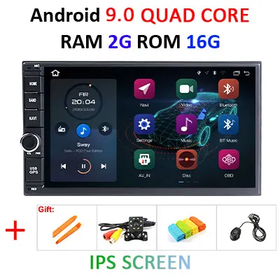 DSP ips Восьмиядерный 2 Din Android 9 автомобильный Радио мультимедийный плеер ram 4G gps навигация fm WiFi без dvd 2 DIN Радио Для VW Nissan Kia - Цвет: 2G 16G IPS