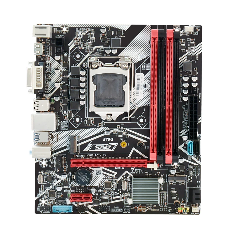 SZMZ B75 материнская плата LGA1155 комплект с i5 3570K ЦП 2*8 ГБ = 16 DDR3 ОЗУ вентилятор SATA USB3.0 NVME