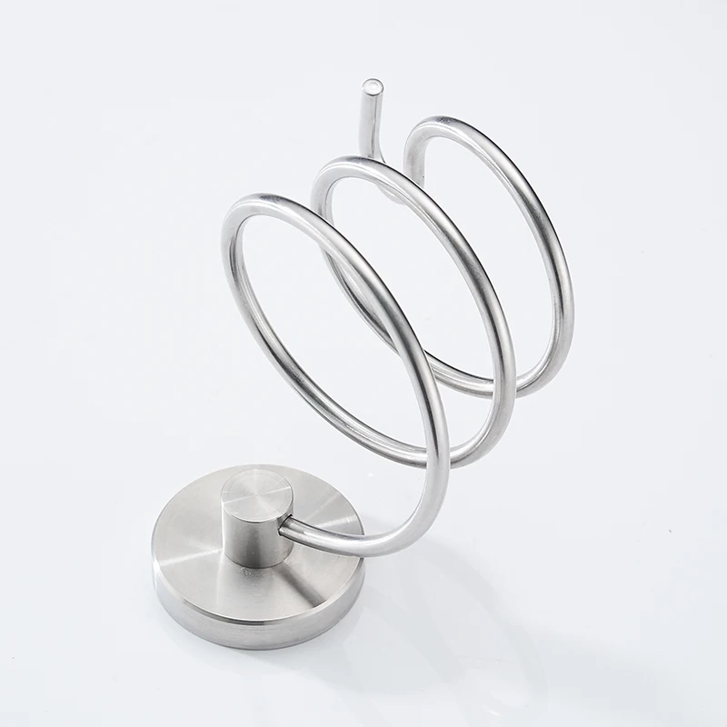 304 Stainless Steel Brushed Hair Dryer Rack Silver Bathroom Toilet Storage Wall Hanging Shelf | Обустройство дома