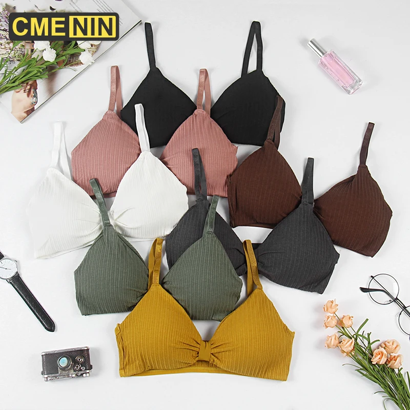 Бюстгальтер пуш ап с пуговицами спереди хлопковый дышащий бюстгальтер женское