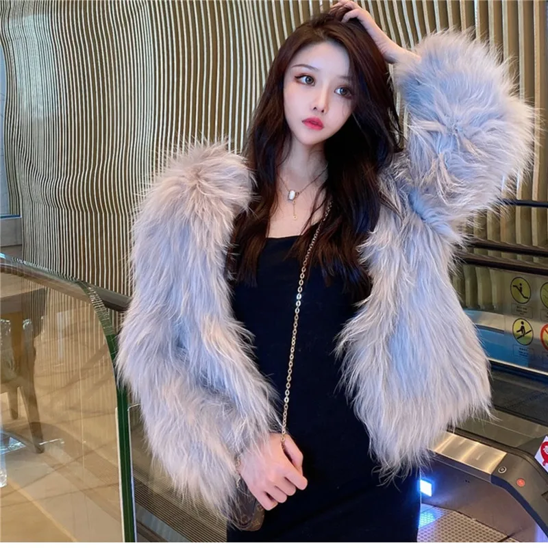 

Ladies Jacket And Coats Winter Fashion Solid Faux Mink Fur Coat Warm Thick Loose Coat Women Winter Jacket Women Fluffy Jacket