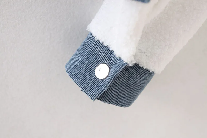 Женская рубашка пальто осень 2019 Новая мода шерпа Patched Вельветовая куртка
