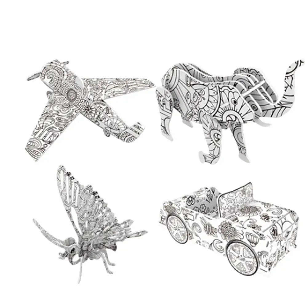 

3D Coloring Puzzle Set Puzzle Painting Graffiti Set Educational Toys For Children Imaginative Parent-child Interaction Toys