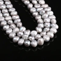 natural freshwater pearl two lided light grey for making necklaces bracelets and earrings 10 11mm