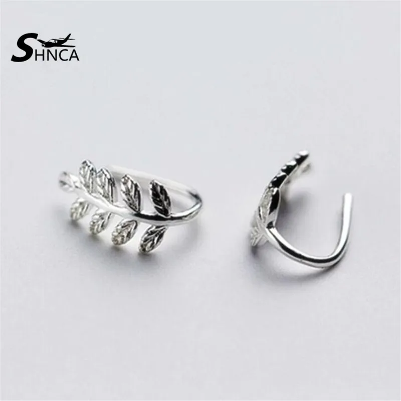 

Vintage 925 Sterling Silver Tree Leaves Earrings For Women Fashion Simple Jewelry Accessories Gift LE121