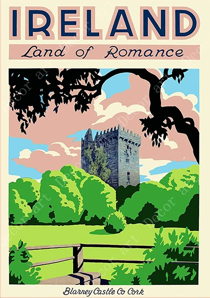 Европа Ирландия пробковый мустер поп-арт путешествия холст картины винтажные