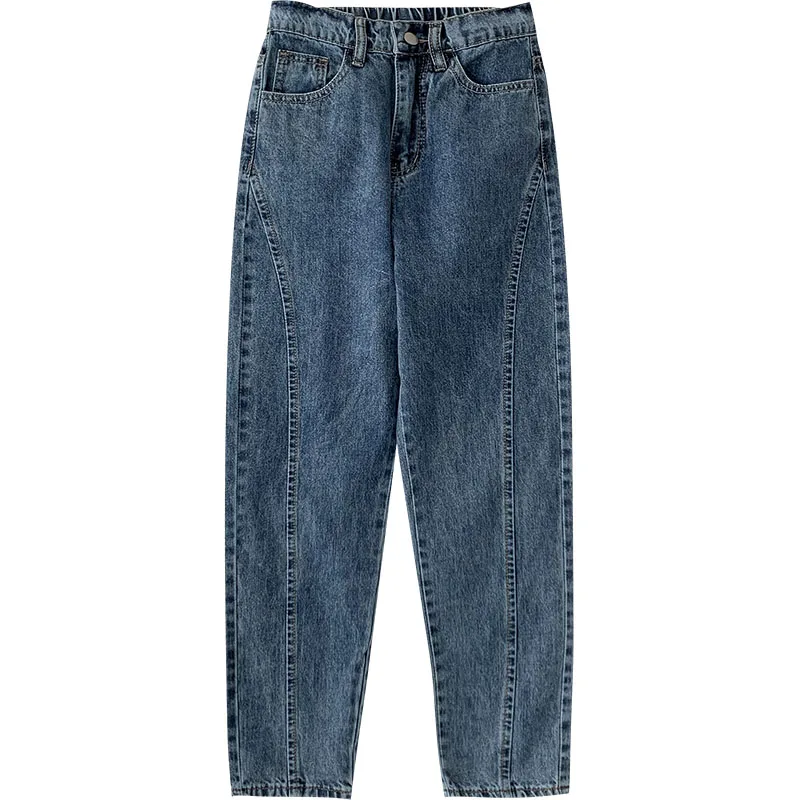 

Fashion Casual Design black jeans for womens Autumn women's clothing Korean high waist straight denim pants female Full Length