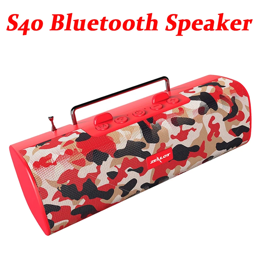 

S40 наружный беспроводной Bluetooth-динамик Boombox с поддержкой TF-карты, USB портативные палки портативный музыкальный плеер с батареей 1800 мАч
