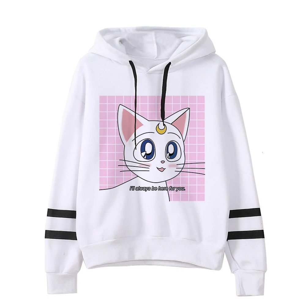 Сейлор Мун Женская толстовка kawaii Забавный ulzzang Толстовка harajuku корейский стиль графический женская одежда толстовки Модные гранж
