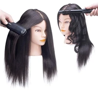 mannequin head with hair for braiding cutting practice 100 real human hair training mannequin dummy heads for hairdresser salon