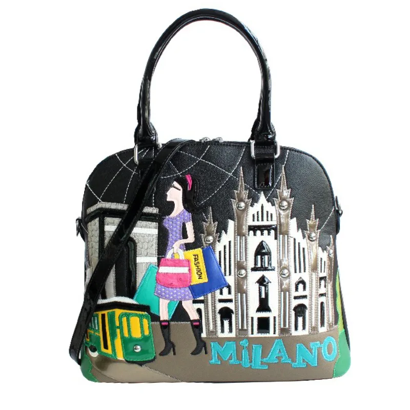 Fashion Women Shoulder Bag Italy Handbag Style Retro Handmade Stylish Woman Messenger Bags Embroidered oblique cross bag