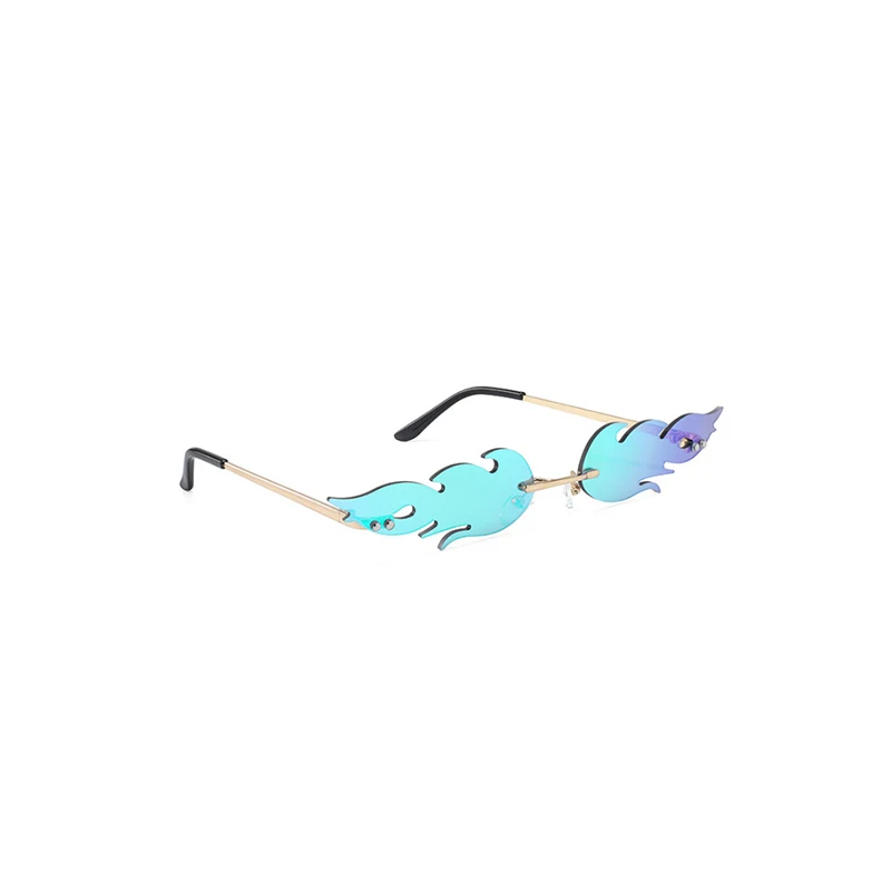 Очки солнцезащитные женские без оправы модные зеркальные солнечные очки в