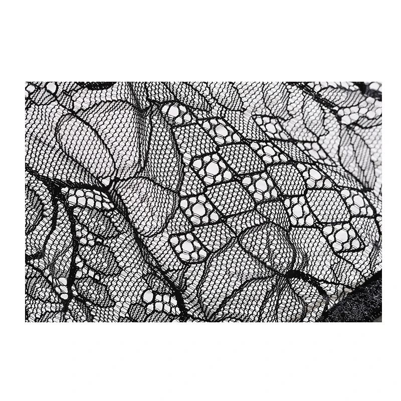 Тонкий сексуальный бюстгальтер без косточек прозрачный кружевной Черные