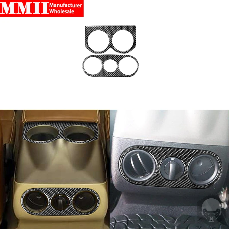 

FOR Ford F150 F 150 2004-2008 Real Carbon Fiber Car Back Row Glass Table Air Outlet Decorative Car Trim Stickers Car Accessories