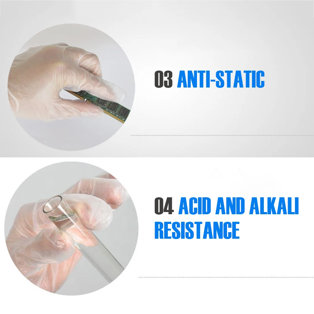 50 шт одноразовые перчатки прозрачные пластиковые безопасные для приготовления