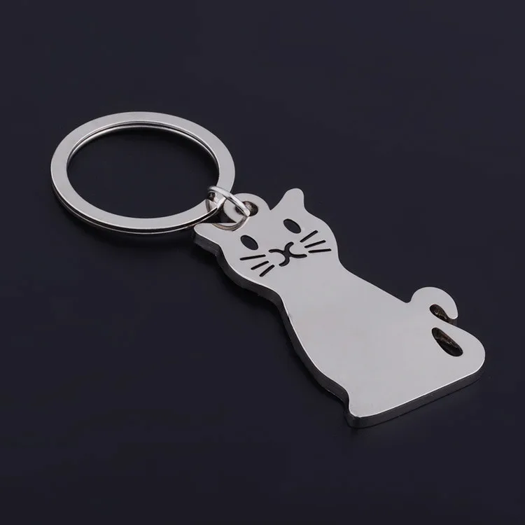 Брелок в виде кошки для мужчин и женщин милая искусственная металлическая