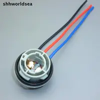 worldgolden  100pcs 1157 Led Bulb Light Lamp Harness Plug Connector wiring Extension Socket