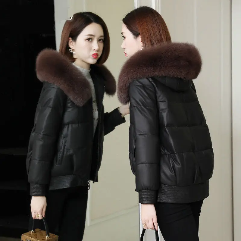 Женская зимняя мода 2021 короткие однотонные свободные пальто женская куртка с