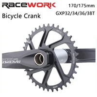 racework bicycle crank integrated bike crankset connecting rods 170 175 mtb cranks chainring 32343638t for shimano