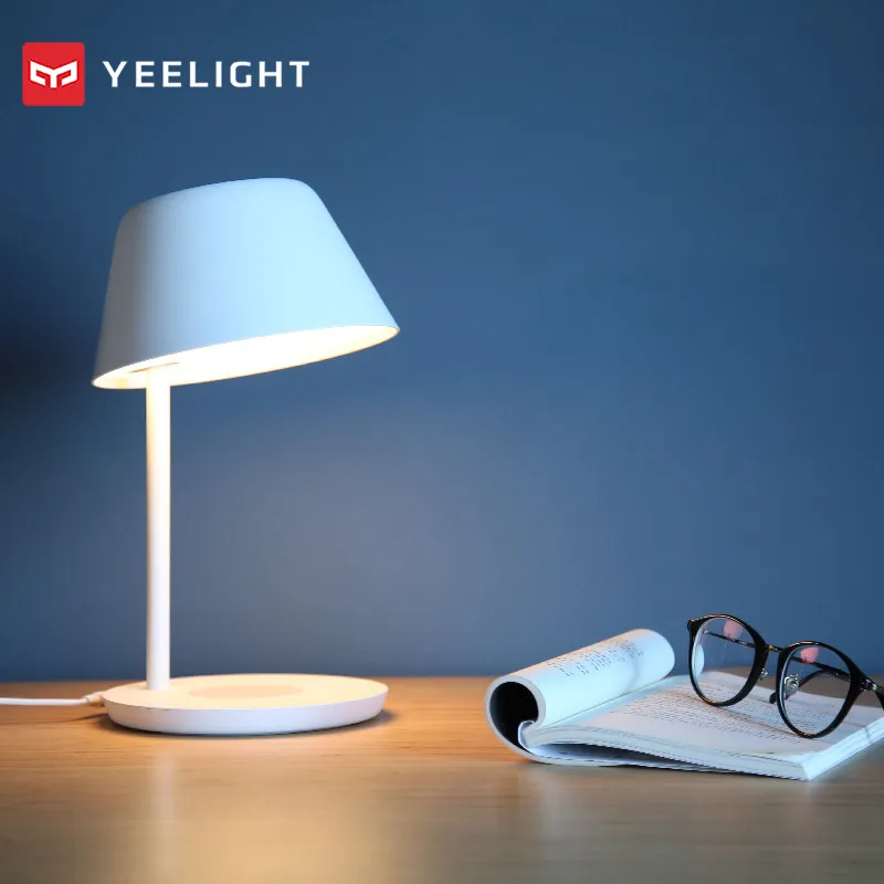 Yeelight светодиодный настольный светильник, профессиональная умная настольная лампа, Wi-Fi, сенсорный, с регулируемой яркостью, поддержка беспроводной зарядки, приложение Homekit, управление