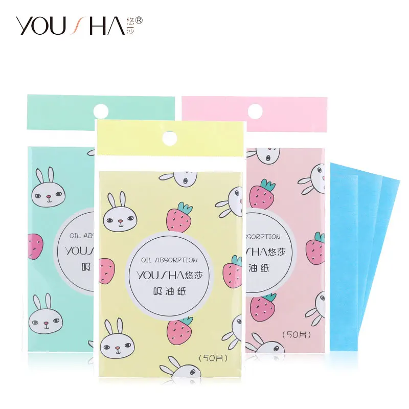 YOUSHA 50pcs face wipes oil blotting sheet makeup tool kit absorbing paper napkin beauty remover Oil Absorbing Sheet | Красота и