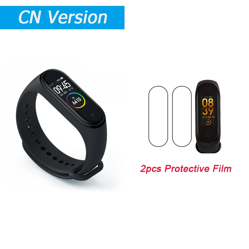 CN Add Films Xiaomi mi-браслет 4 Smart mi Band 4 0,9" AMOLED экран водонепроницаемый пульсометр фитнес 135 мАч 20 Bluetooth 5,0 50 атм - Цвет: CN Add Films