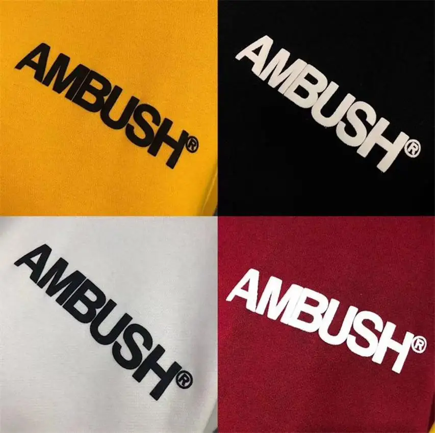

AMBUSH Long Sleeve Red Yellow Sweatshirts High Street Men Women Hoodie AMBUSH Black White AMBUSH Crewneck