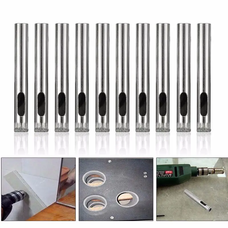 Новинка 10 шт. 6 мм Алмазное напыление бит пустотелого сверла диаманта кольцевая