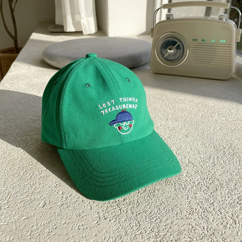 Бейсболка детская с вышивкой милый мультяшный Козырьки Шляпы для мальчиков и